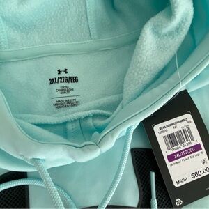 Under armour teal hoodie!  Brand new!  Still has tags!